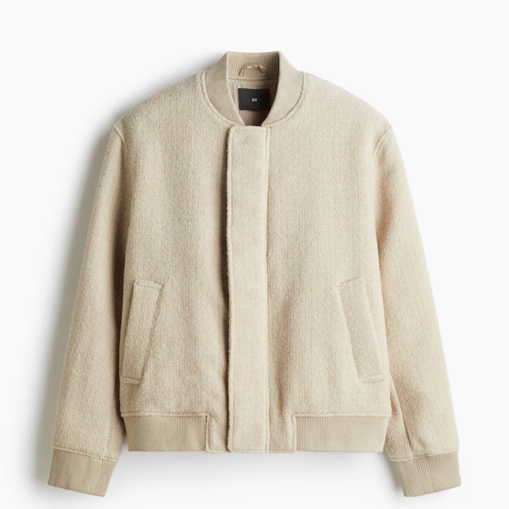 Men’s Cream Bomber Jacket